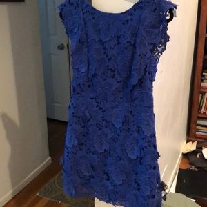 Royal blue floral lace dress